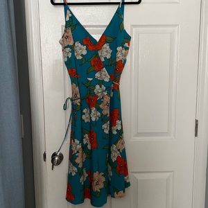 Wrap dress with cutout back